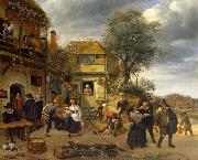 Jan Steen Peasants before an Inn oil painting artist